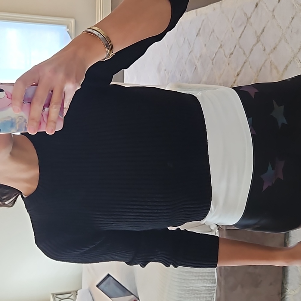 WOMEN'S BLACK ZARA CROPPED RIBBED PULLOVER SWEATER SZ S $40